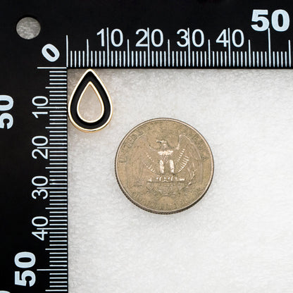 10pcs Acetate Teardrop Ear Posts 16x11mm, 18K Gold plated Brass Ear Findings (#GB-1579)