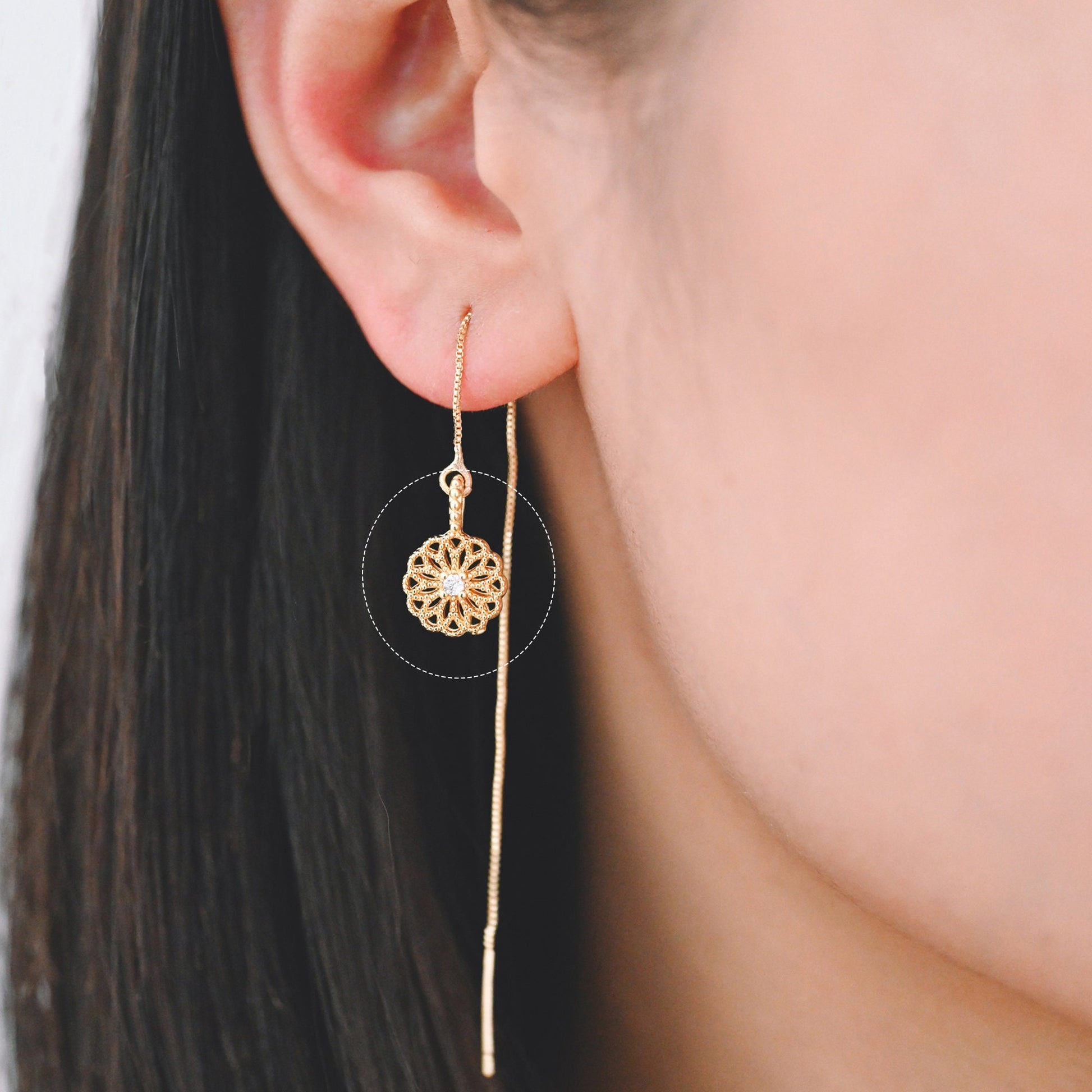 10pcs Gold/ Silver Tone CZ pave Filigree Coin Charm, Earring Findings, Jewelry Making, Diy Material, Jewelry Supplies (GB-1920)