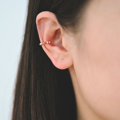 10pcs Gold Ear Cuff, Pyramid Spikes, Ear Cuff No Piercing, Cartilage Ear Cuff, Ear Cuff, Ear Cuffs, Fake Helix Piercing, Tragus (GB-2065)