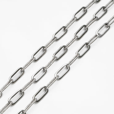 Gold/ Rhodium plated Brass Chains, Oval Link Chain 5.5mm, Wholesale Chain, Jewelry Supply (#LK-409)/ 1 Meter=3.3 ft