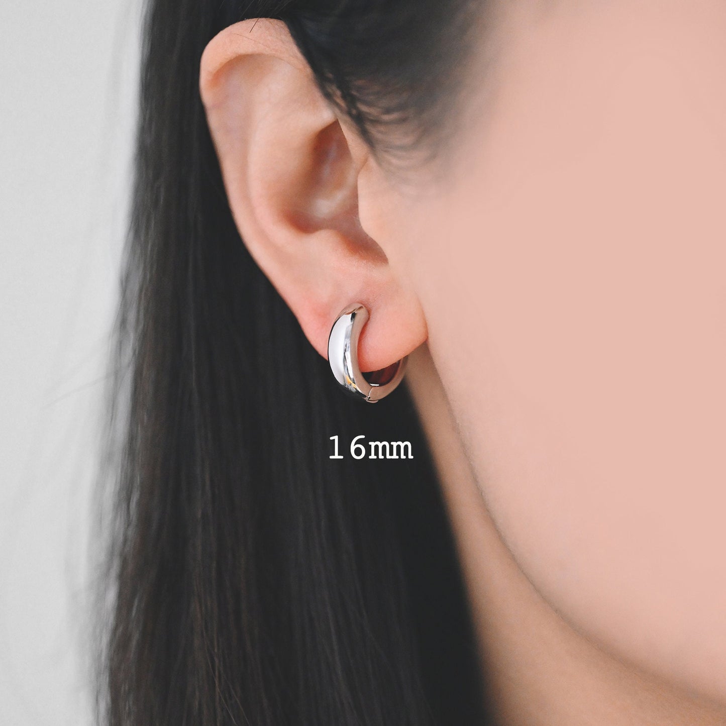 10pcs Gold/ Silver Tone Hoop Earrings, 14/ 16/ 18mm, Gold/ Rhodium plated Huggie Earrings, Small Hoop Earrings (GB-1678)