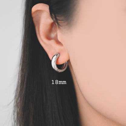 10pcs Gold/ Silver Tone Hoop Earrings, 14/ 16/ 18mm, Gold/ Rhodium plated Huggie Earrings, Small Hoop Earrings (GB-1678)