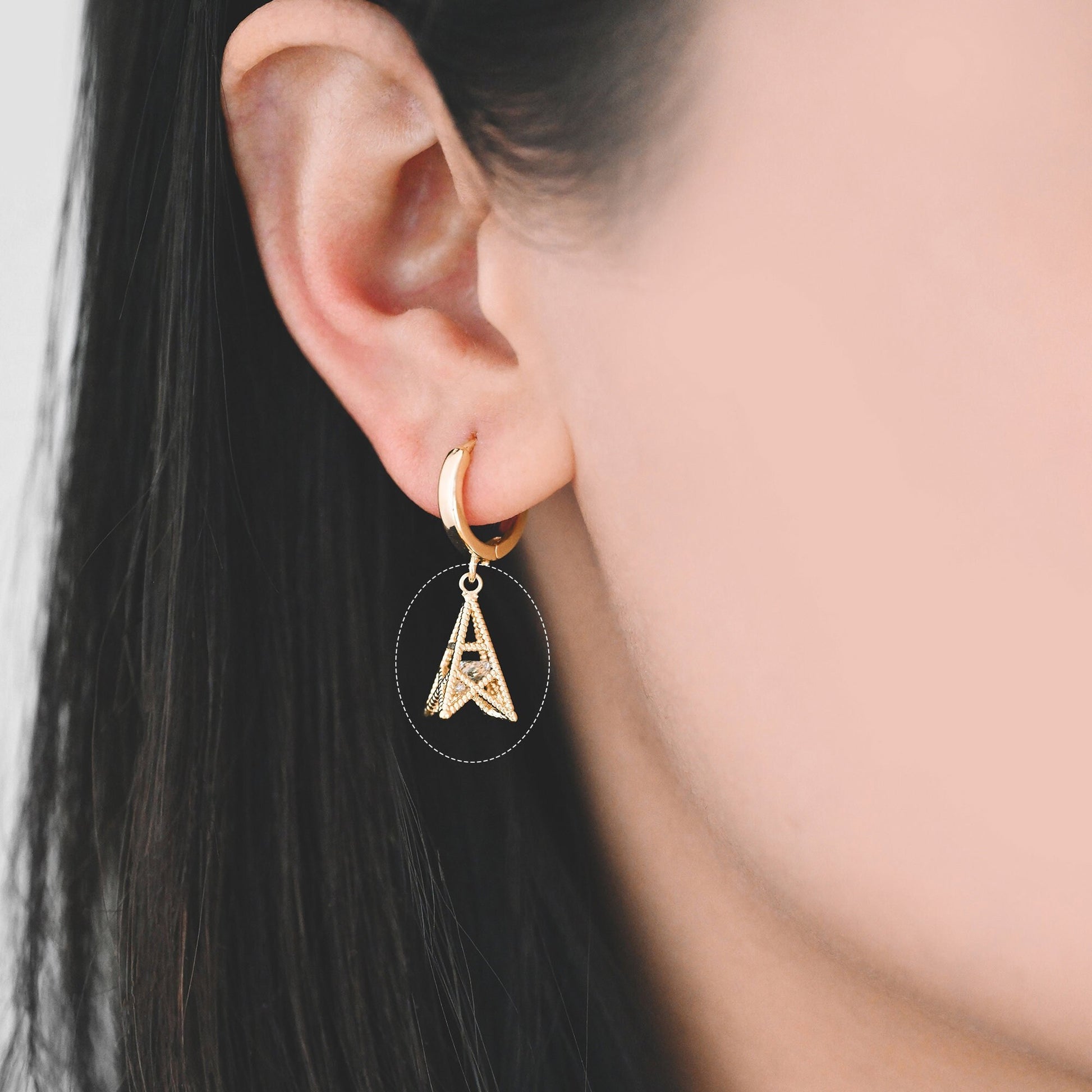 10pcs Gold plated Brass Tower Charm 15x8mm, CZ Tower Pendants (GB-1738)