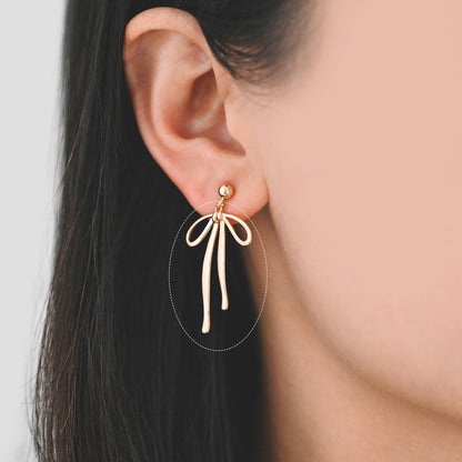 10pcs Gold/ Silver Bowknot Charms, 18K Gold/ Rhodium plated Brass Christmas Pendant (#GB-2745-F)