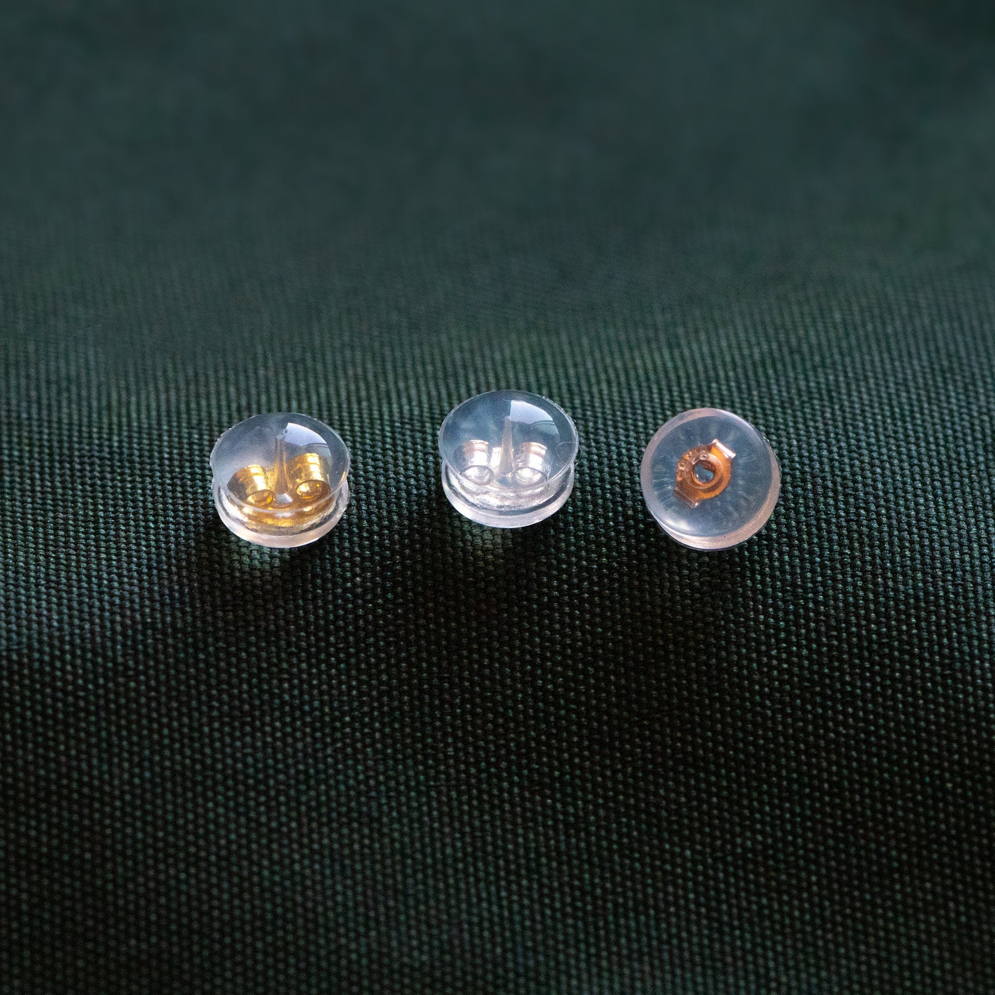 20pcs Sterling Silver Ear Nuts, Gold/ Silver / Rose Gold, Rubber Earring Back Stoppers 5.5mm, Earring Findings Wholesale (#CY-001)