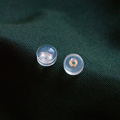 20pcs Sterling Silver Ear Nuts, Gold/ Silver / Rose Gold, Rubber Earring Back Stoppers 5.5mm, Earring Findings Wholesale (#CY-001)