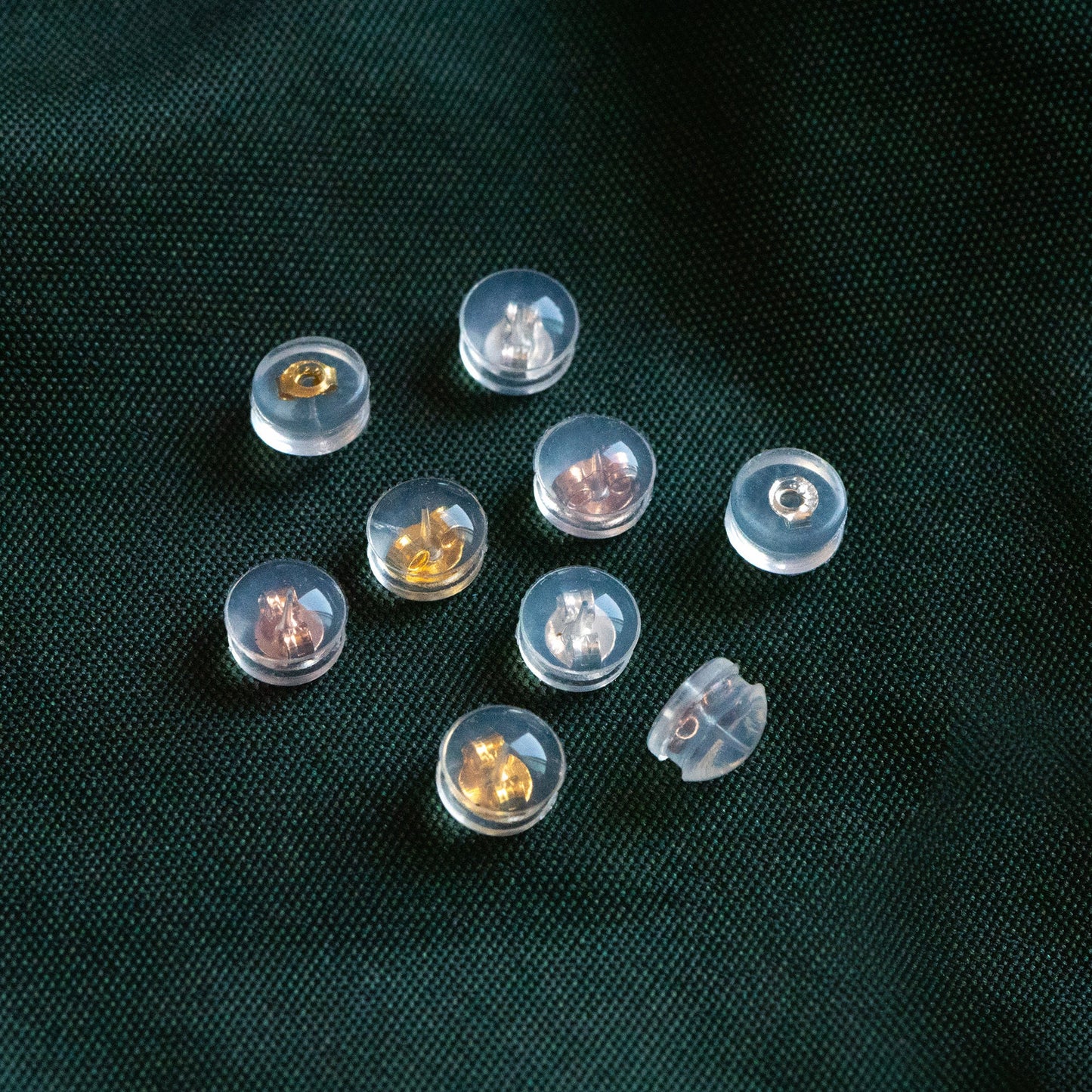 20pcs Sterling Silver Ear Nuts, Gold/ Silver / Rose Gold, Rubber Earring Back Stoppers 5.5mm, Earring Findings Wholesale (#CY-001)