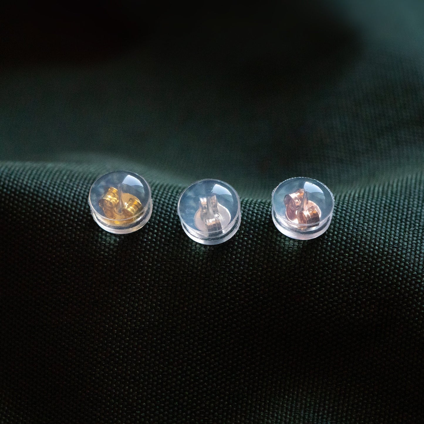 20pcs Sterling Silver Ear Nuts, Gold/ Silver / Rose Gold, Rubber Earring Back Stoppers 5.5mm, Earring Findings Wholesale (#CY-001)