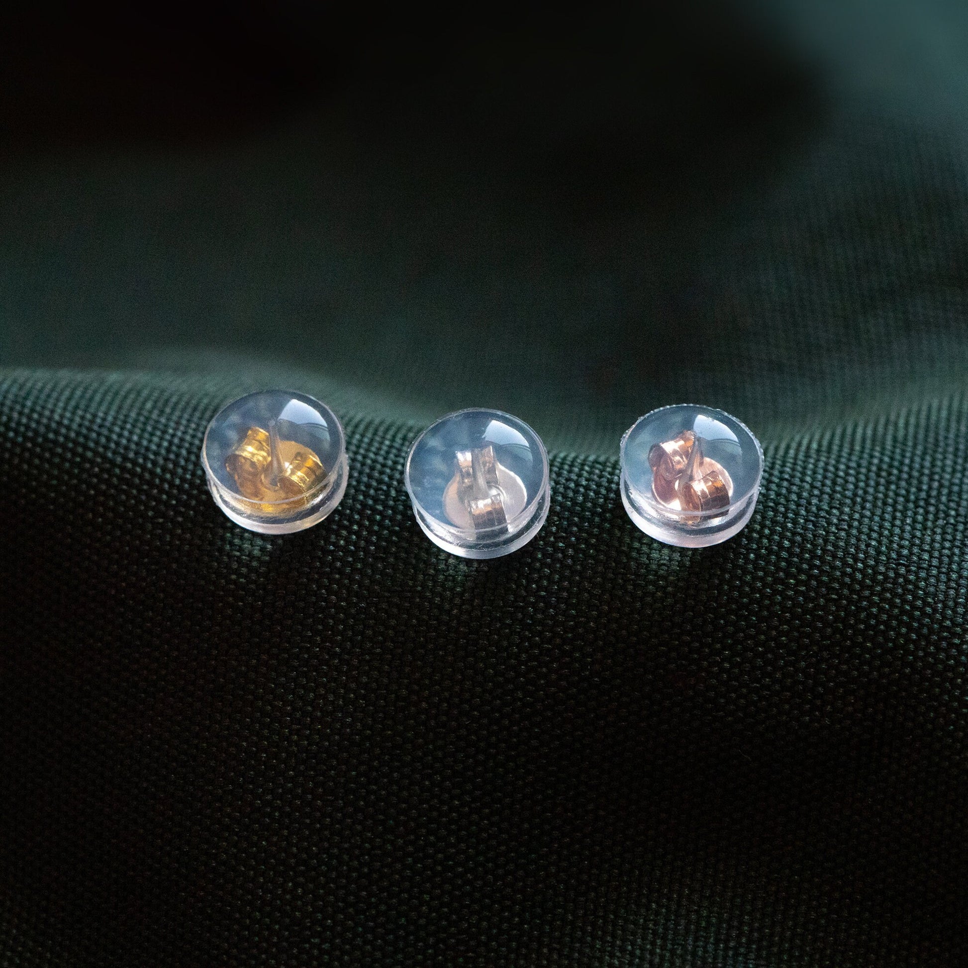 20pcs Sterling Silver Ear Nuts, Gold/ Silver / Rose Gold, Rubber Earring Back Stoppers 5.5mm, Earring Findings Wholesale (#CY-001)