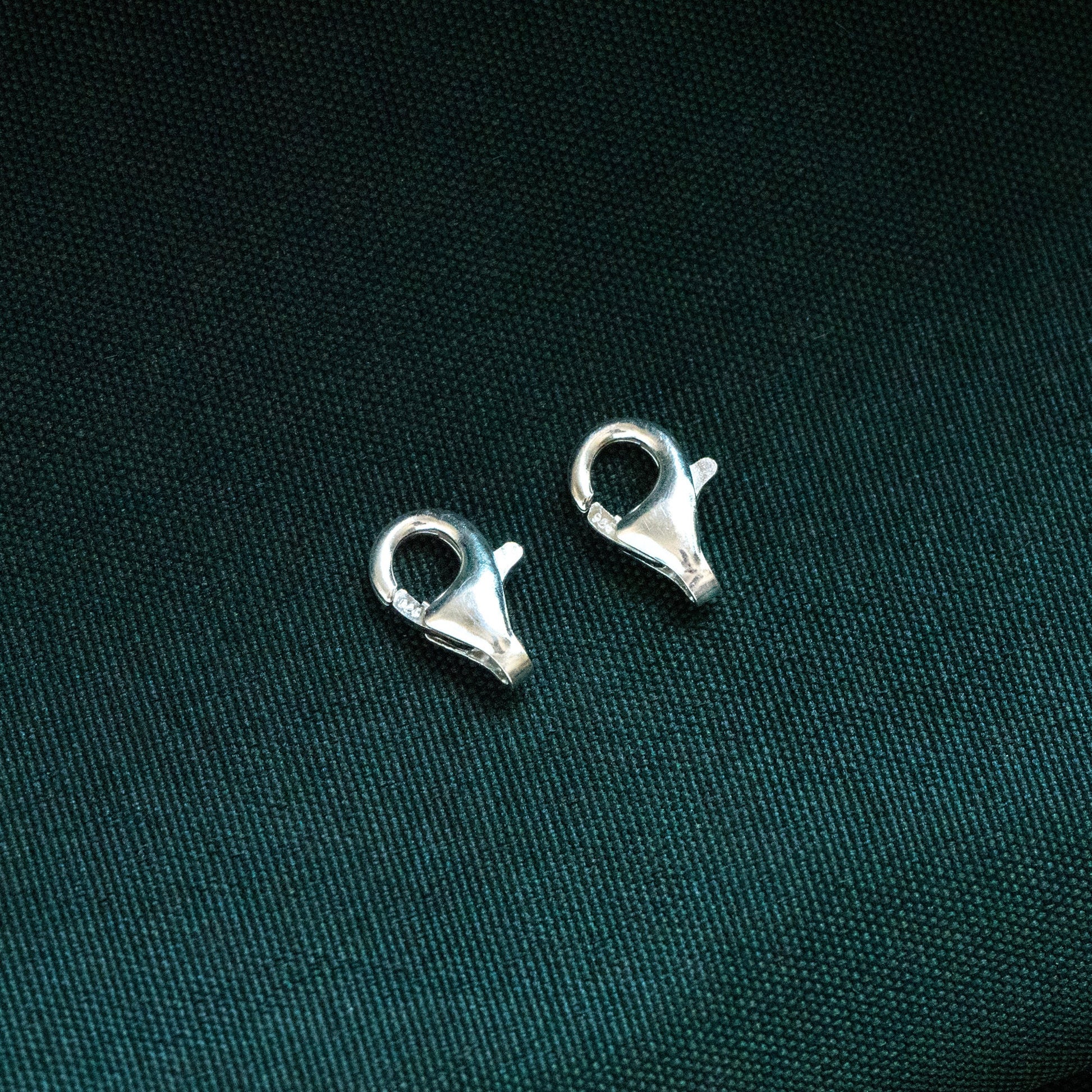 10pcs Sterling Silver Lobster Clasps 9mm, Gold/ Rhodium plated .925 Silver Clasps Wholesale (CY-002)