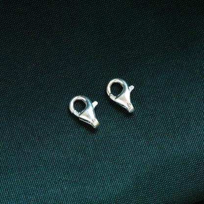 10pcs Sterling Silver Lobster Clasps 9mm, Gold/ Rhodium plated .925 Silver Clasps Wholesale (CY-002)