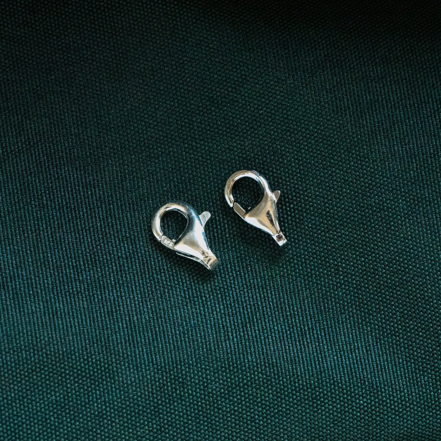 10pcs Sterling Silver Lobster Clasps 9mm, Gold/ Rhodium plated .925 Silver Clasps Wholesale (CY-002)