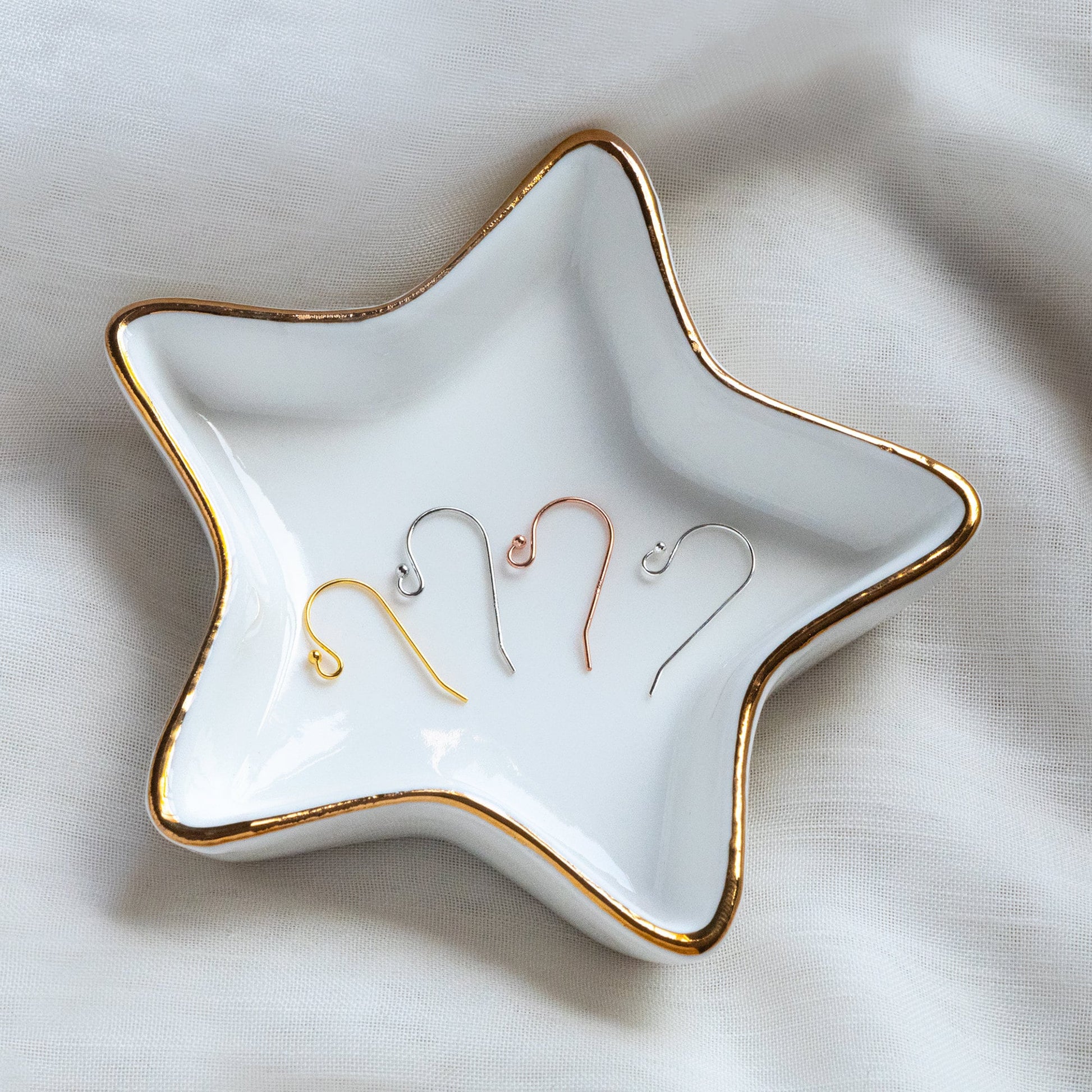 10pcs Sterling Silver Earring Hooks, Gold/ Rhodium/ Rose Gold plated .925 Silver, Earwires with Ball 20x10mm (CY-005)