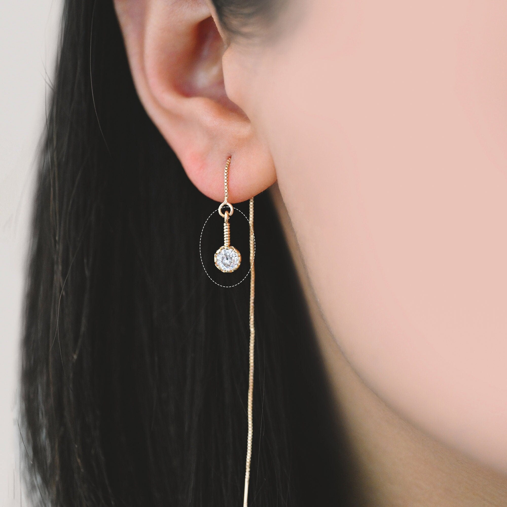 10pcs Cubic Zirconia Round Drop Charms 12x5.5mm, CZ Bar Charm, Gold plated Brass Charm (GB-1098)