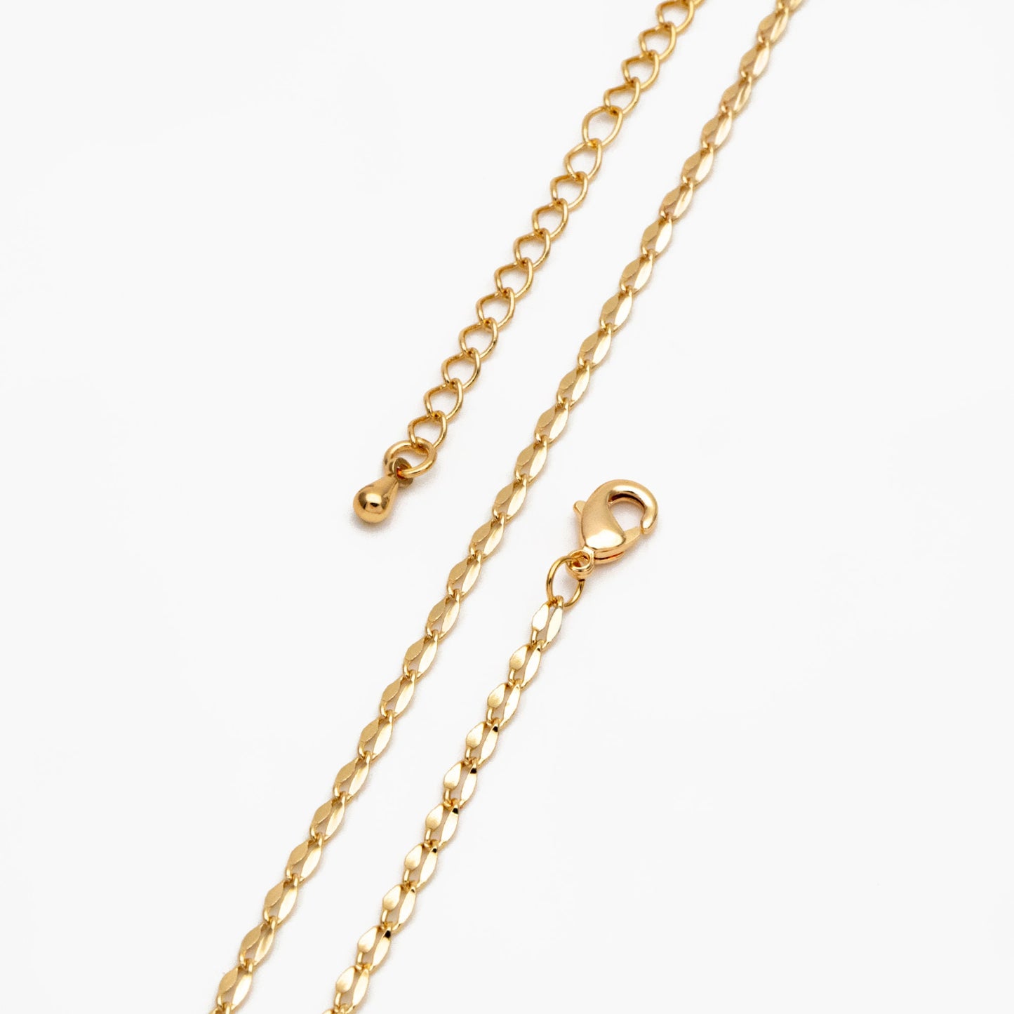 Gold/ Silver Tone Double Bar Linked Chains, Finished Bracelet/ Anklet/ Necklace with Extender Chain, Ready to Wear (#LK-178)