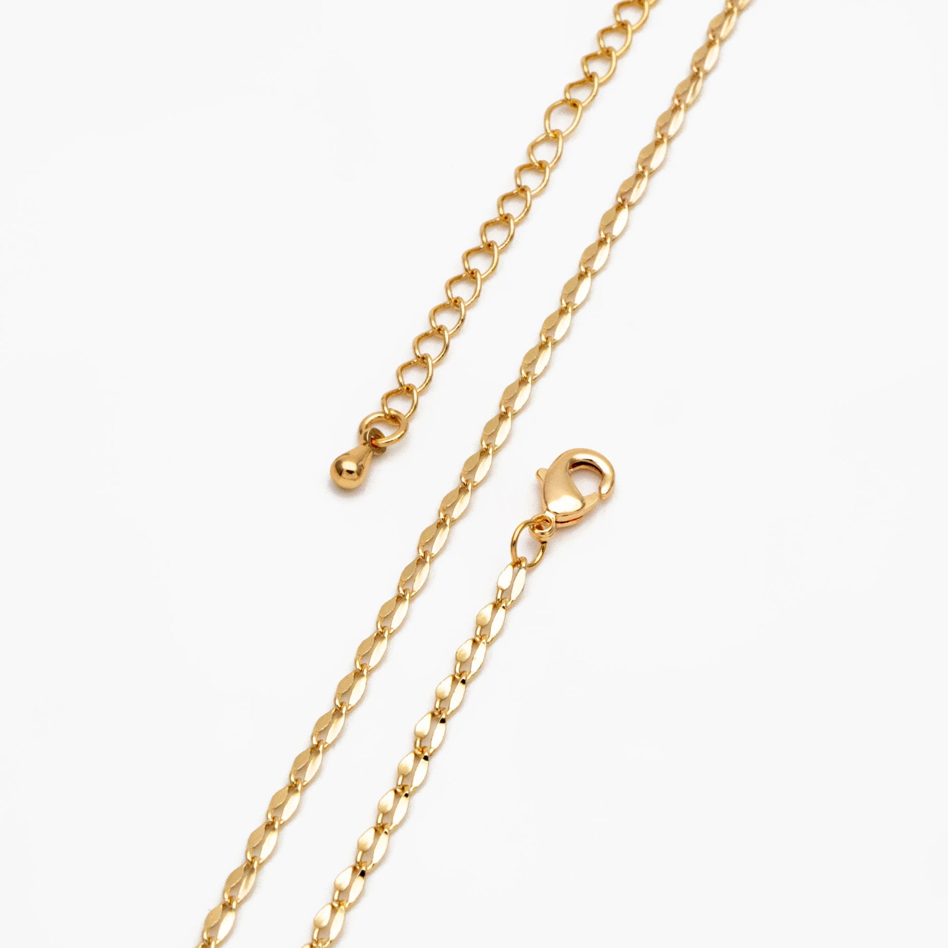 Gold/ Silver Tone Double Bar Linked Chains, Finished Bracelet/ Anklet/ Necklace with Extender Chain, Ready to Wear (#LK-178)