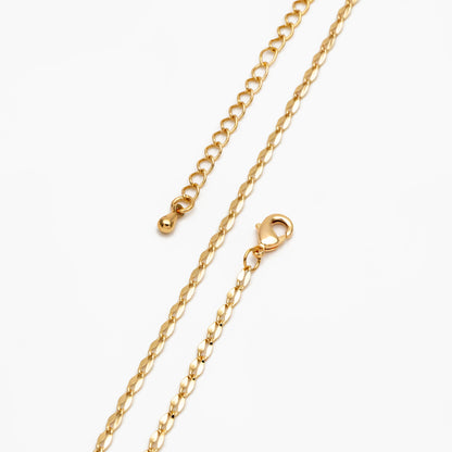 Gold/ Silver Tone Double Bar Linked Chains, Finished Bracelet/ Anklet/ Necklace with Extender Chain, Ready to Wear (#LK-178)