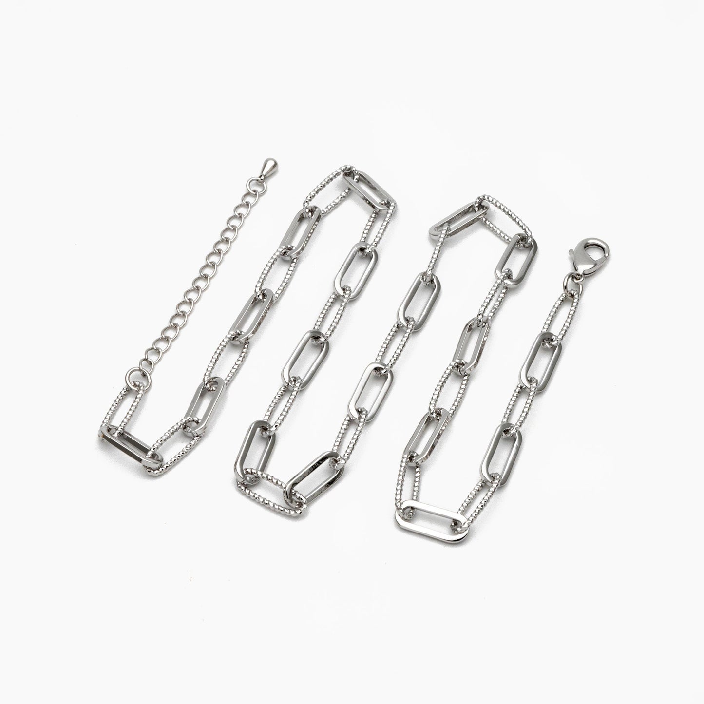 Gold/ Silver Oval Link Chain 5.5mm, Finished Bracelet/ Anklet/ Necklace with Extender Chain, Ready to Wear (#LK-409)