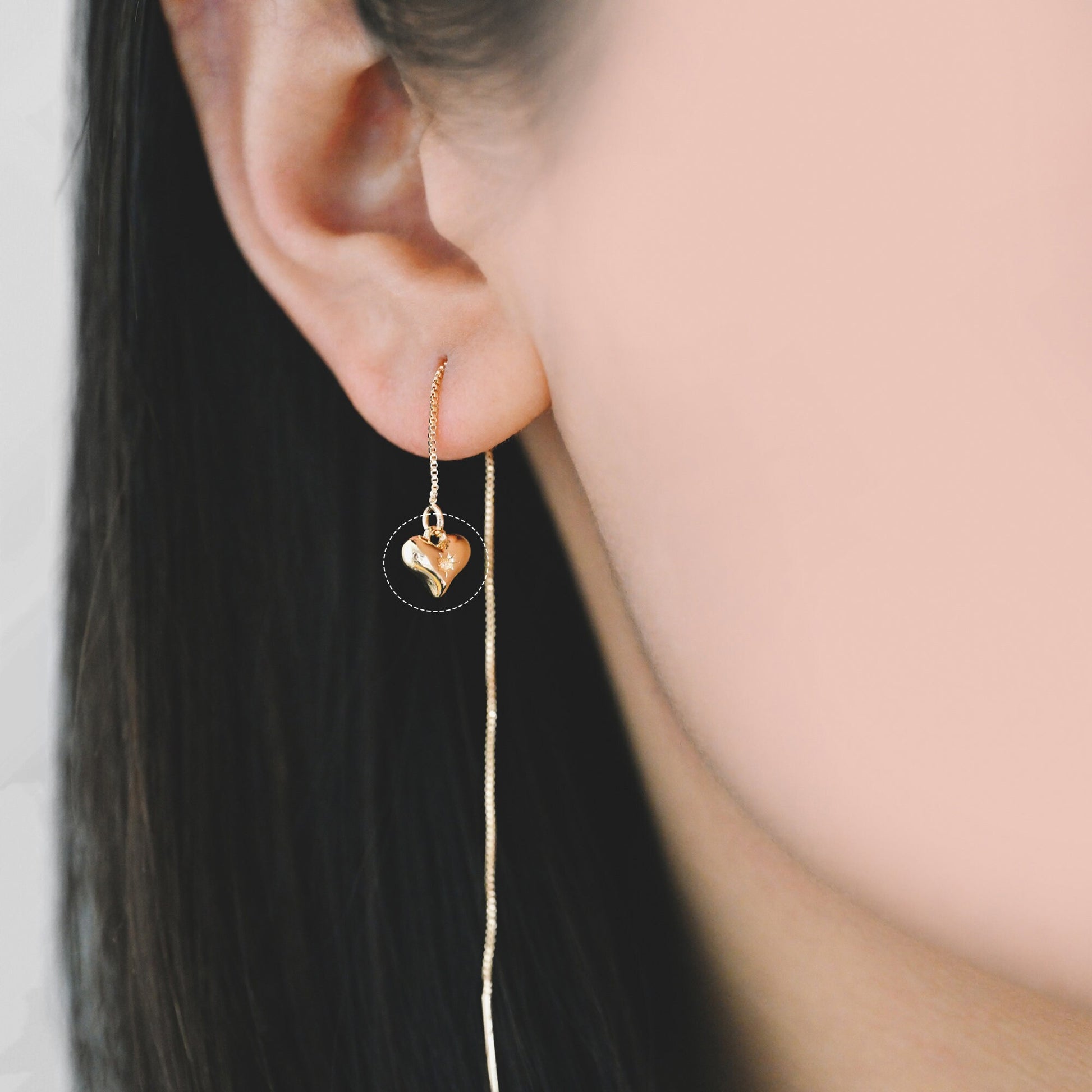 4pcs Gold Heart Charm 7.5x7mm, 18K Gold plated Brass, Jewelry Supply (GB-2782-B)