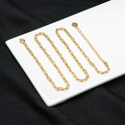 Adjustable Sterling Silver Necklace, 2.6mm Dainty Cable Chain, Minimalist Necklace, 16-18 Inch Ready to Wear (CY-046)