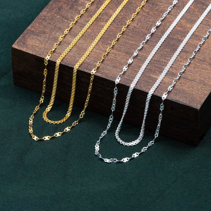 Sterling Silver Double Layer Necklace, Dainty Necklace, Layering Necklaces, Ready to Wear (CY-047)