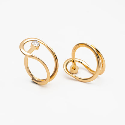 4pcs CZ Pave Gold/ Silver Double Band Ring, Everyday Ring, Fashion Rings, Adjustable Ring, Dainty Ring (#GB-4372)