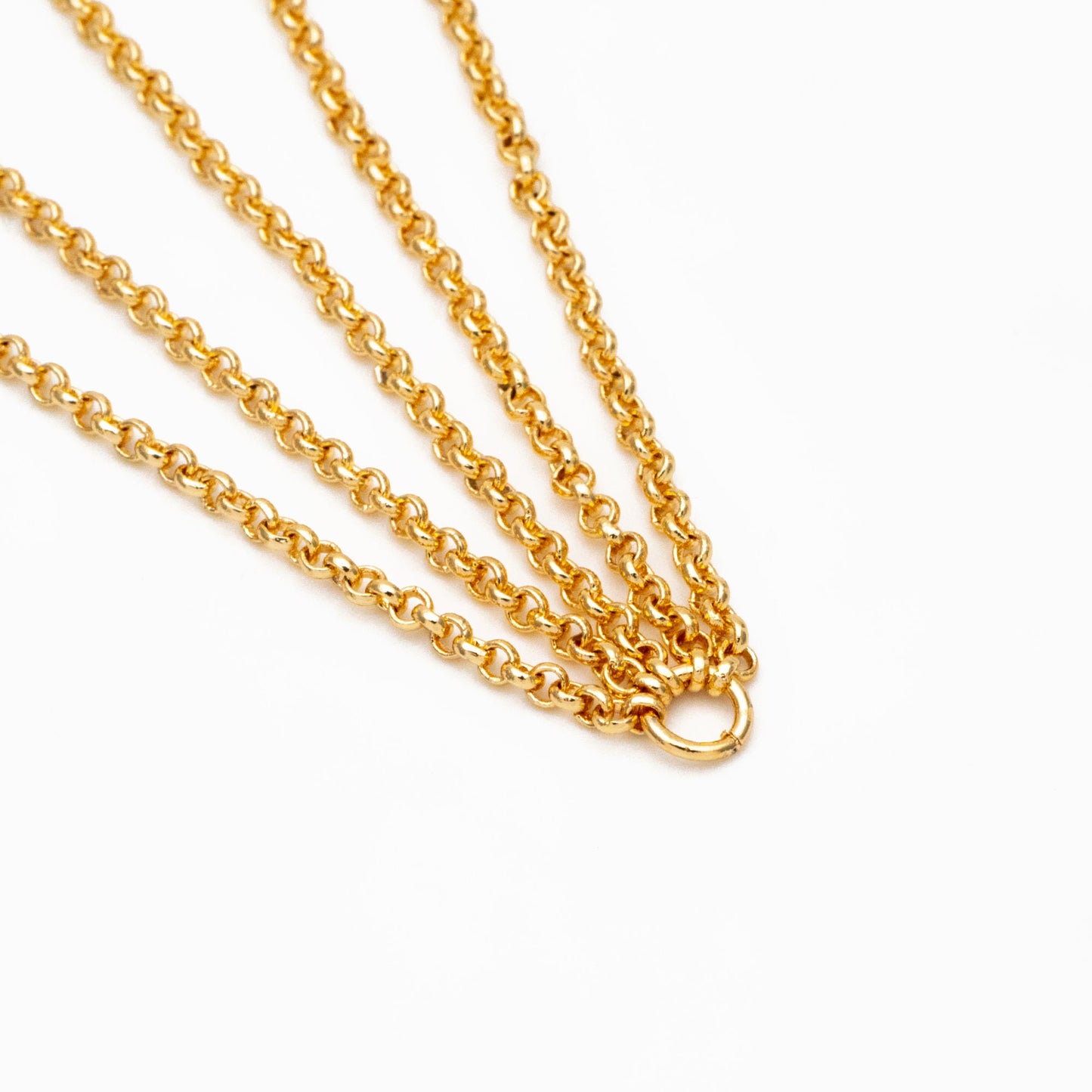 4pcs Dangle Gold Chain Connector, Gold plated Brass, Necklace Bracelet Components (GB-4378)