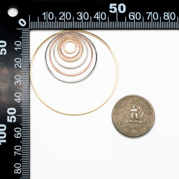 10pcs Gold/ Silver/ Rose Gold Circle Link Charms 10/ 12/ 18/ 20/ 25/ 30/ 35/50mm, Ring Loops, Geometric Hoop Circle Pendants (GB-232)