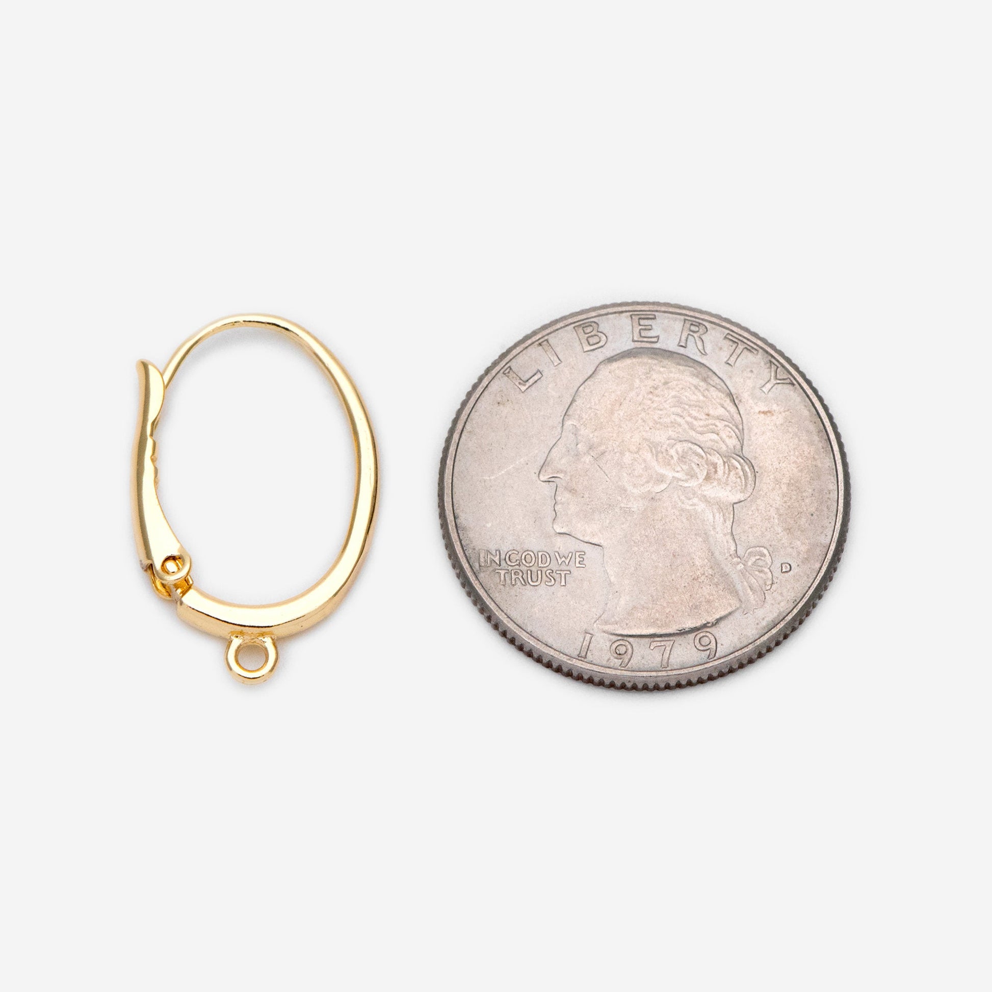 10pcs Gold/ Silver tone Oval Leverback Ear Hooks, Gold/ Rhodium plated on Brass, Earring Hoop Components (GB-1457)