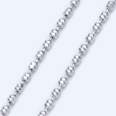 Gold/ Silver tone Ball Chains 1.5mm, Gold/ Rhodium plated Brass, DIY Necklace Chain Wholesale (#LK-229)/ 1 Meter=3.3 ft