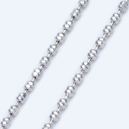Gold/ Silver tone Ball Chains 1.5mm, Gold/ Rhodium plated Brass, DIY Necklace Chain Wholesale (#LK-229)/ 1 Meter=3.3 ft