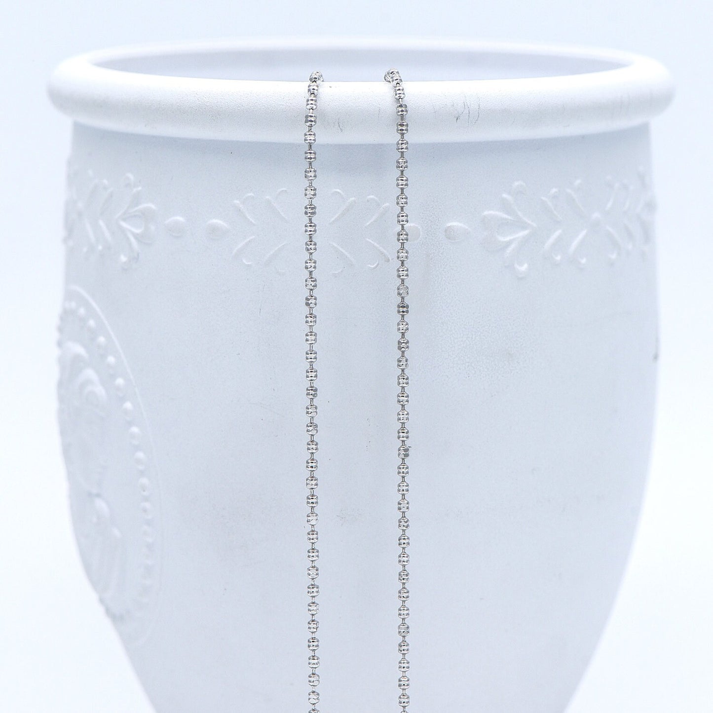 Gold/ Silver tone Ball Chains 1.5mm, Gold/ Rhodium plated Brass, DIY Necklace Chain Wholesale (#LK-229)/ 1 Meter=3.3 ft