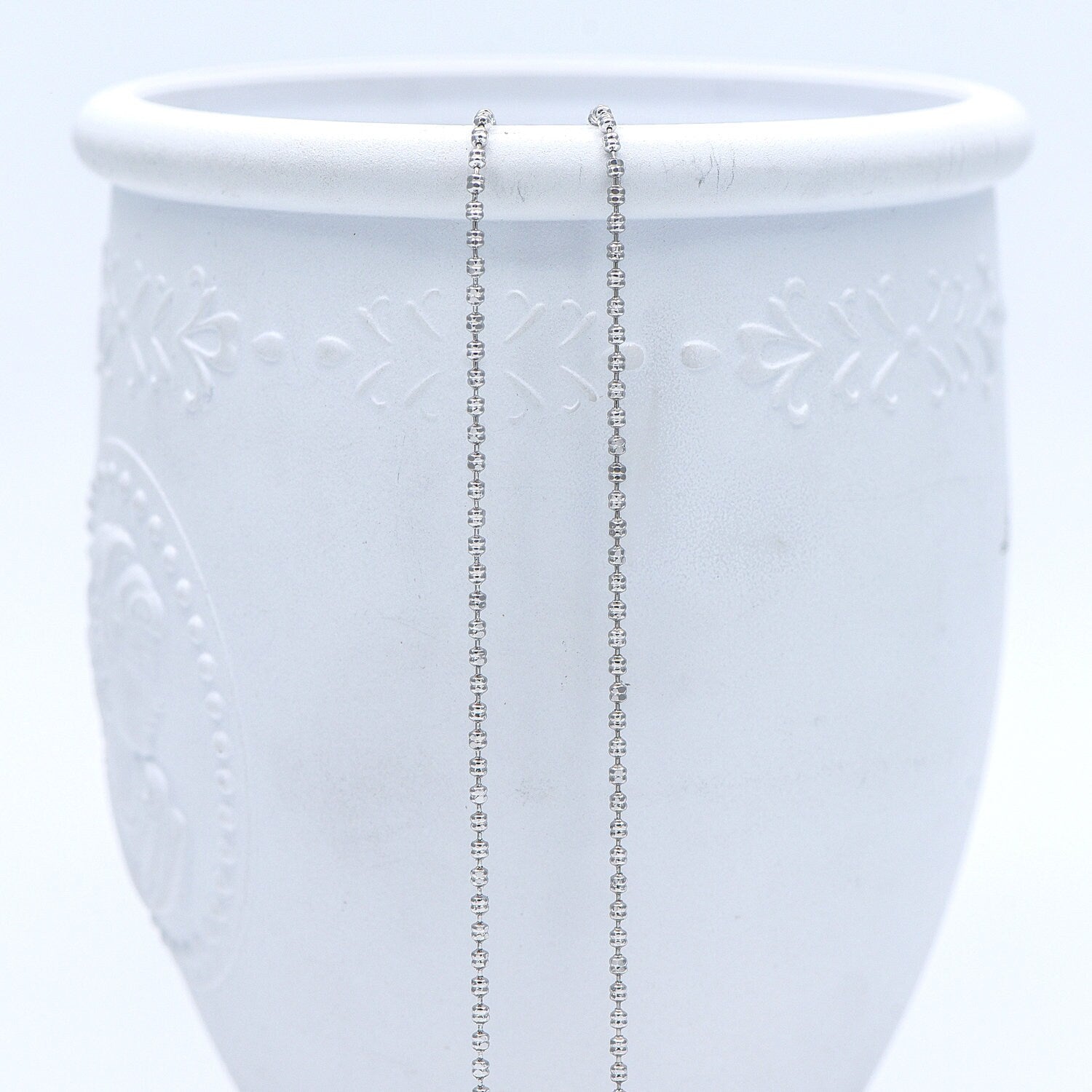 Gold/ Silver tone Ball Chains 1.5mm, Gold/ Rhodium plated Brass, DIY Necklace Chain Wholesale (#LK-229)/ 1 Meter=3.3 ft