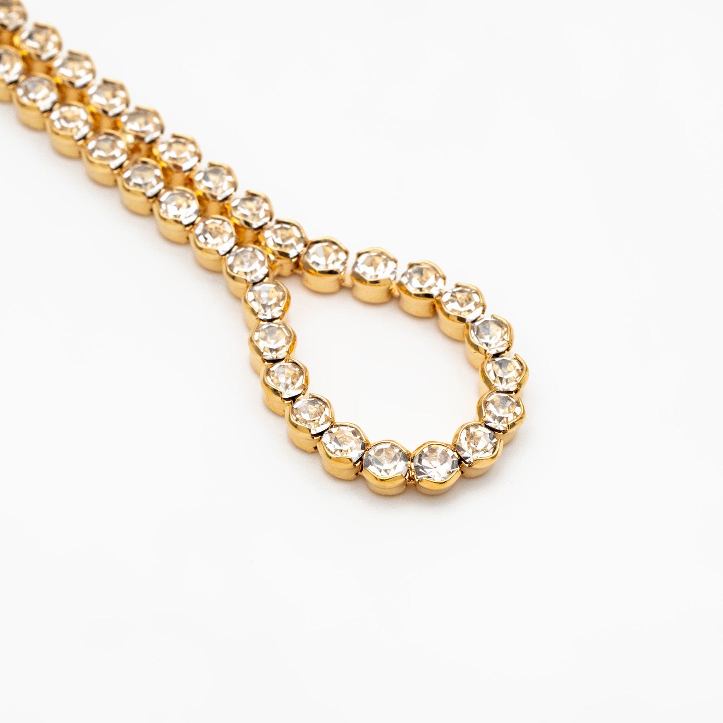 2pcs CZ Pave Gold/ Silver Tone Chain Connector 180mm, 18K Real Gold/ Rhodium plated Brass, Long Tassel Necklace Components (GB-4382)