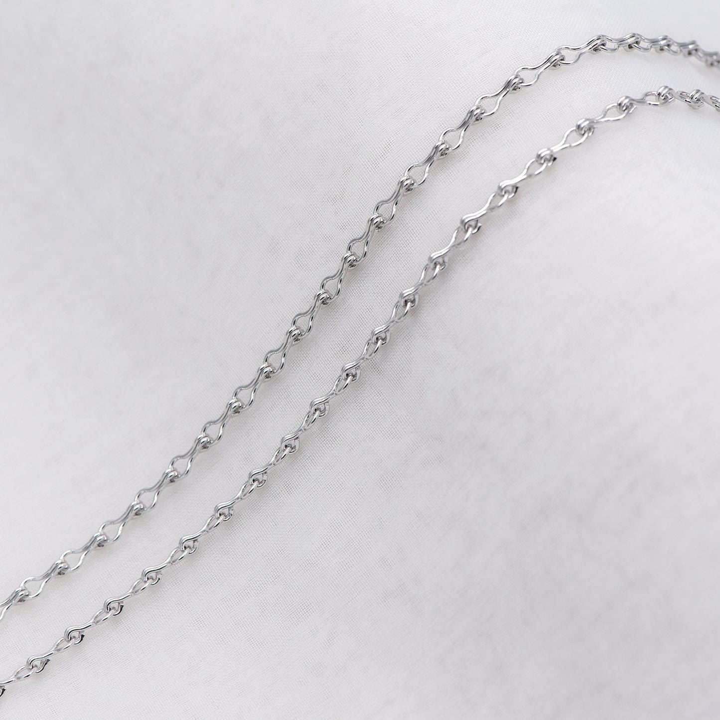 Gold/ Silver tone Link Chains 3.5mm, Real 18K Gold/ Rhodium plated Brass, Quality Specialty Chain Wholesale (#LK-231)/ 1 Meter=3.3 ft