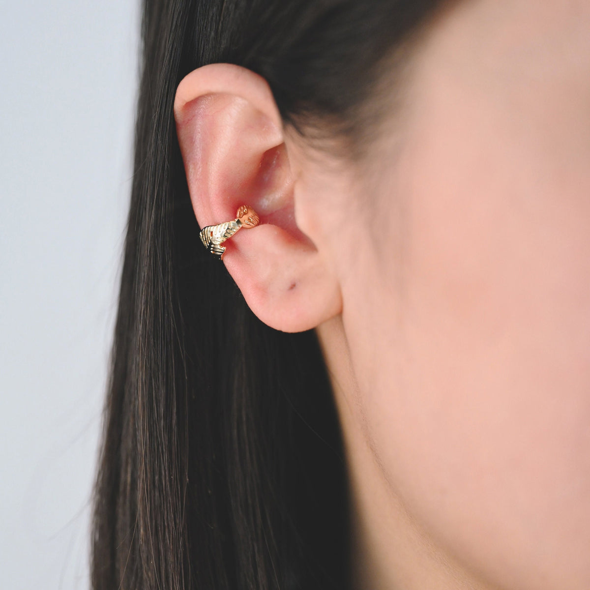 10pcs Gold Leaf Ear Cuffs, Gold plated Brass Earcuff Earring (GB-2826-J)