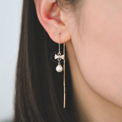 10pcs Gold Bowknot Charm Connectors, CZ Pave Mini Bow Charms (#GB-2947-B)