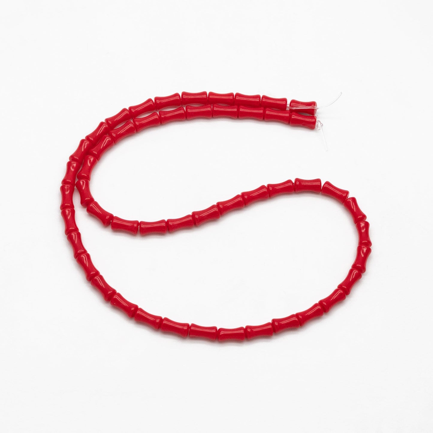 48pcs Smooth Tube Glass beads 4x8mm, Bamboo Shaped Crystal Beads, Multi Colors (GM-049)