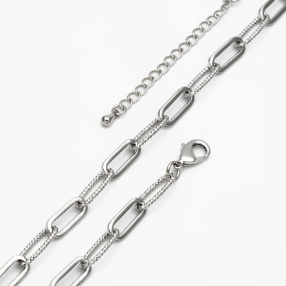 Gold/ Silver Oval Link Chain 5.5mm, Finished Bracelet/ Anklet/ Necklace with Extender Chain, Ready to Wear (#LK-409)