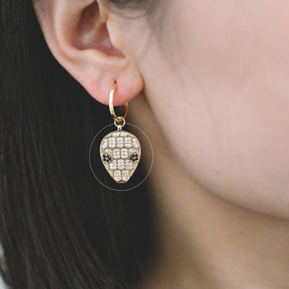 4pcs CZ Pave Gold ET Charm, Jewelry Making, Diy Material, Jewelry Supplies (GB-2278)