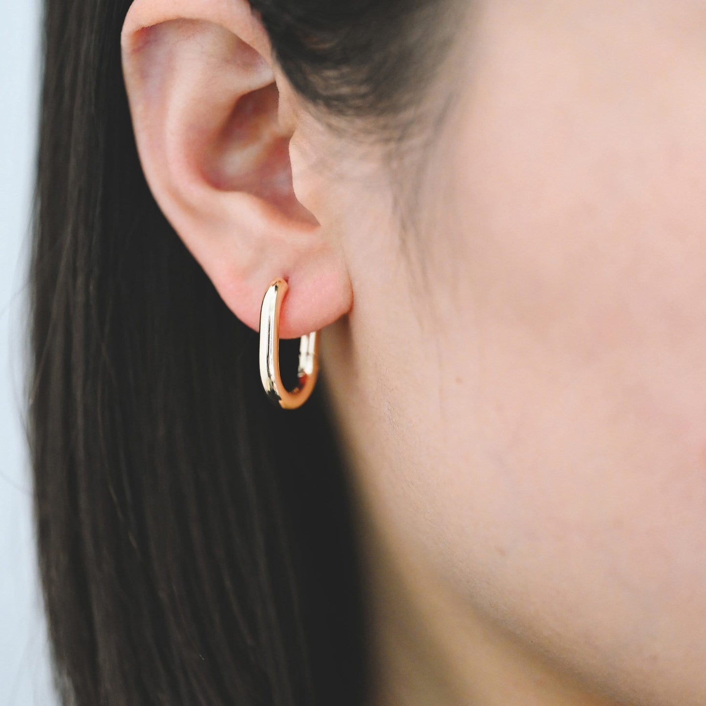 4pcs Gold/ Silver Dangle Minimalist Huggies Earring 20x16mm, Gold/ Rhodium plated Stainless Steel, Gold Huggie Earrings Supply (GB-2388)