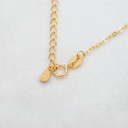 Adjustable Sterling Silver Necklace, 1.4mm Dainty Cable Chain, Gold/ Rhodium plated .925 Silver, Ready to Wear (CY-041)