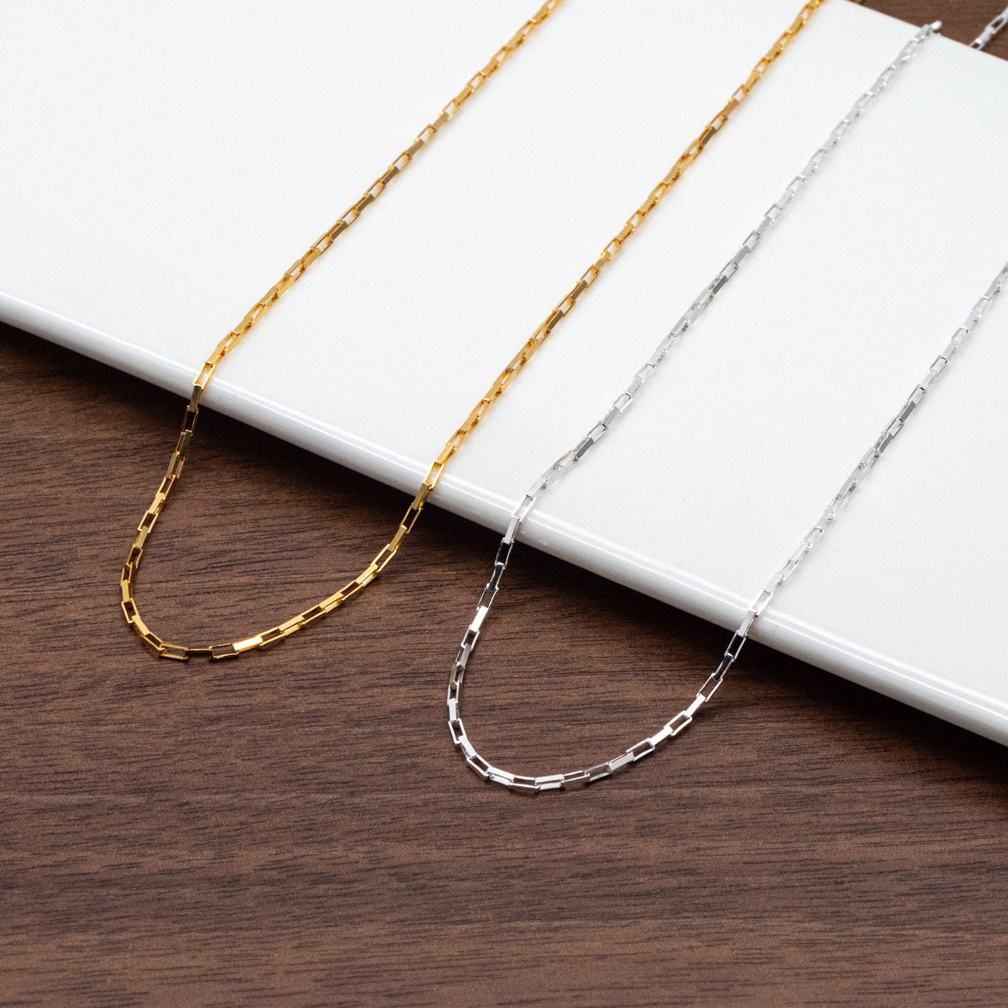 Adjustable Sterling Silver Necklace, 1.2mm Dainty Box Chain, Minimalist Necklace, 16-18 Inch Ready to Wear (CY-045)