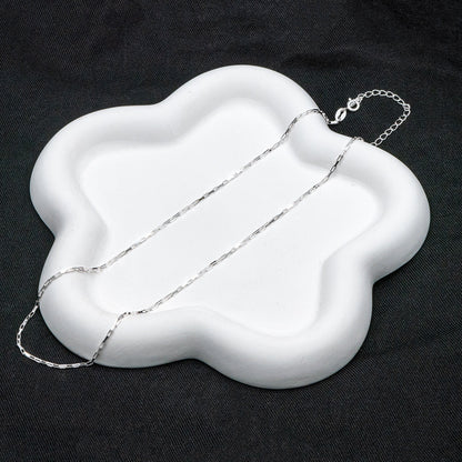 Adjustable Sterling Silver Necklace, 1.2mm Dainty Box Chain, Minimalist Necklace, 16-18 Inch Ready to Wear (CY-045)