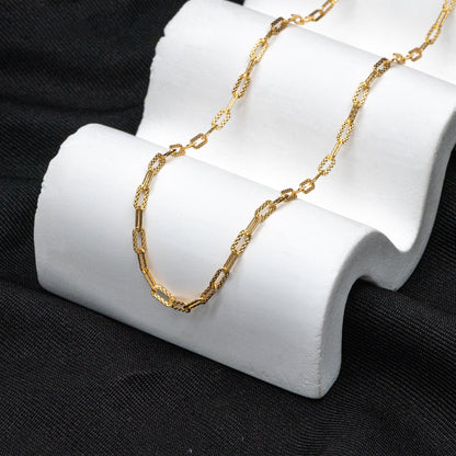 Adjustable Sterling Silver Necklace, 2.6mm Dainty Cable Chain, Minimalist Necklace, 16-18 Inch Ready to Wear (CY-046)