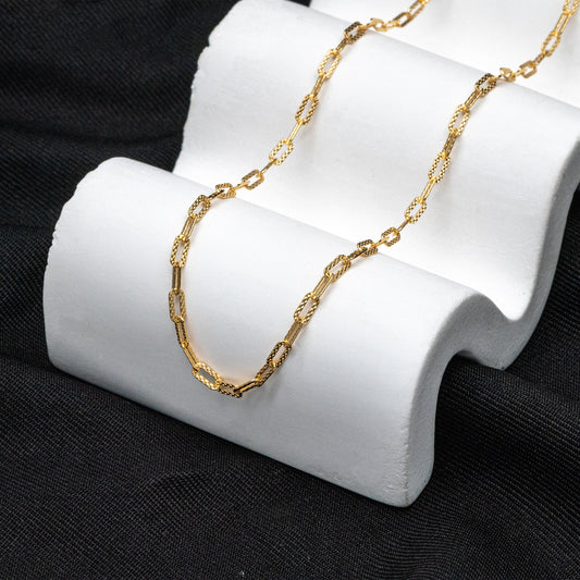 Adjustable Sterling Silver Necklace, 2.6mm Dainty Cable Chain, Minimalist Necklace, 16-18 Inch Ready to Wear (CY-046)