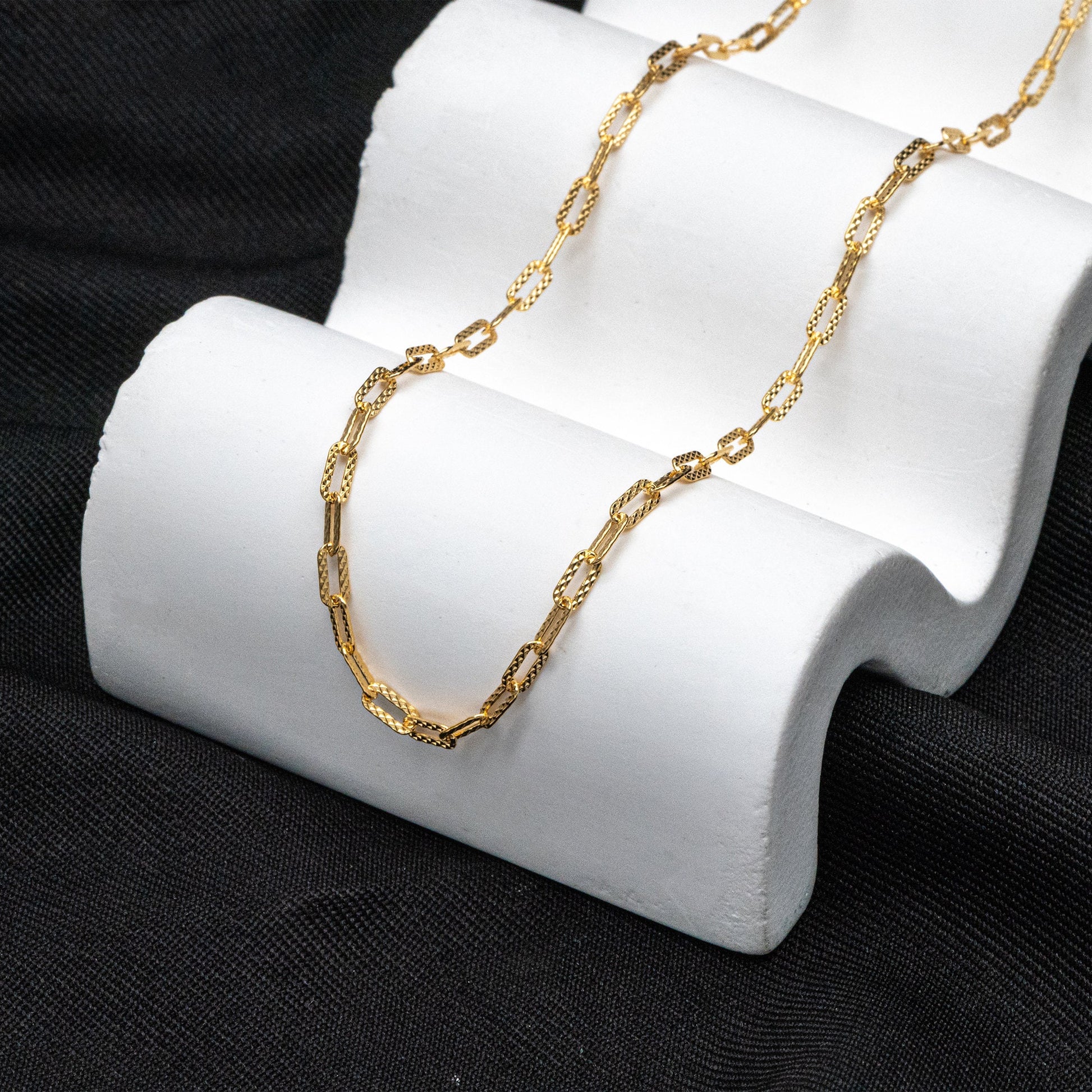 Adjustable Sterling Silver Necklace, 2.6mm Dainty Cable Chain, Minimalist Necklace, 16-18 Inch Ready to Wear (CY-046)