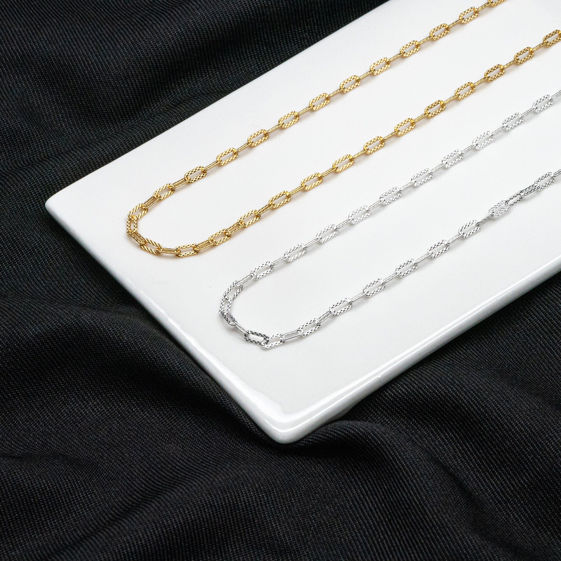 Adjustable Sterling Silver Necklace, 2.6mm Dainty Cable Chain, Minimalist Necklace, 16-18 Inch Ready to Wear (CY-046)