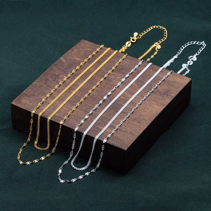 Sterling Silver Double Layer Necklace, Dainty Necklace, Layering Necklaces, Ready to Wear (CY-047)
