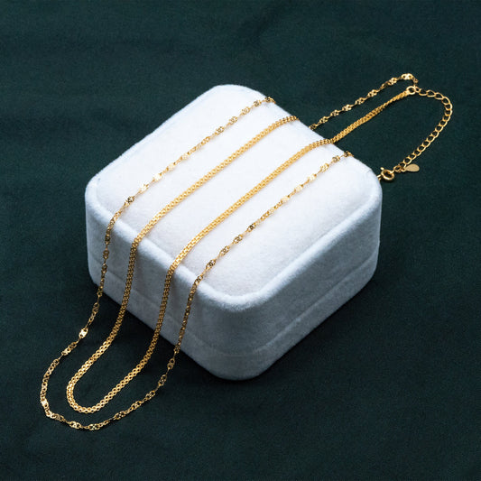 Sterling Silver Double Layer Necklace, Dainty Necklace, Layering Necklaces, Ready to Wear (CY-047)